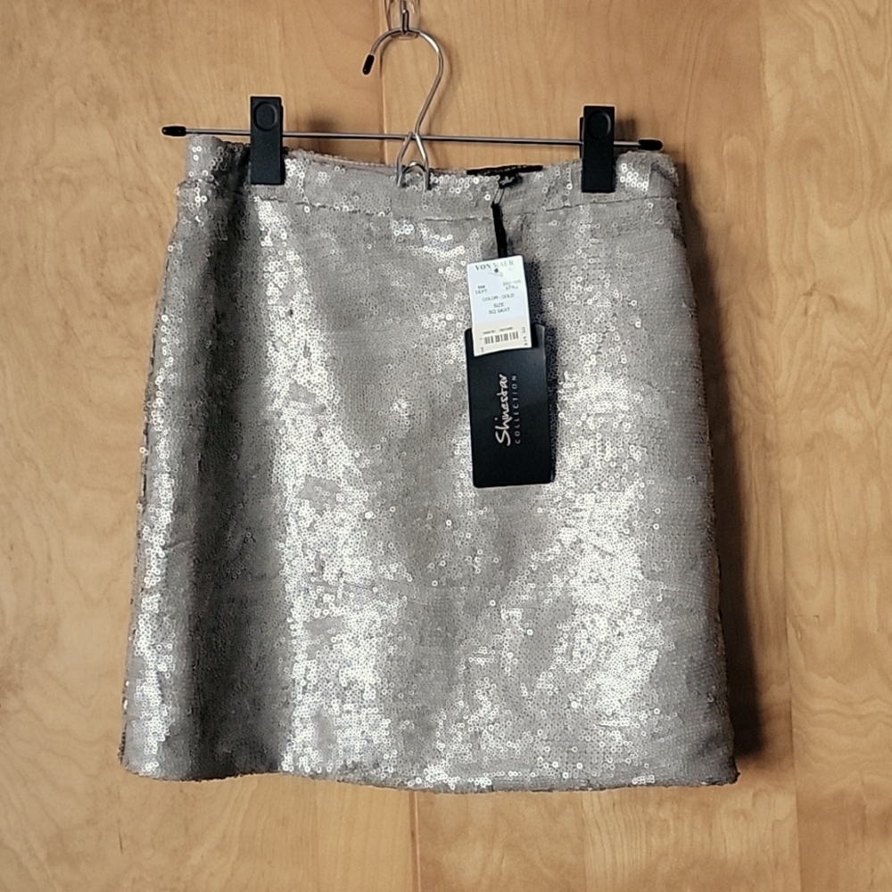 Shinestar Collection Gold Champagne Sequin Skirt